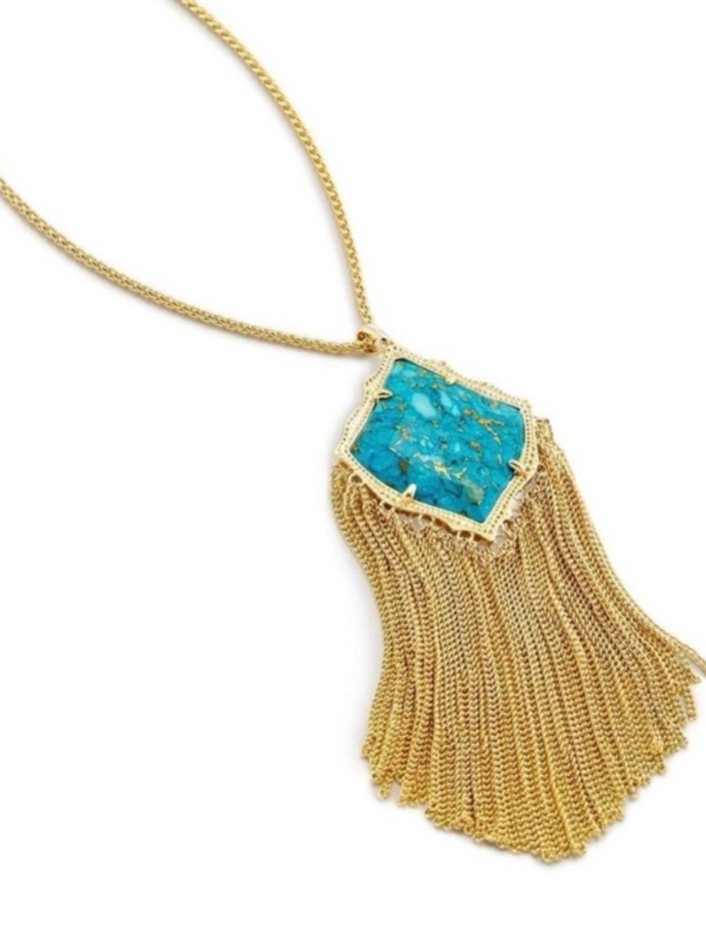 Kendra Scott Kingston Necklace | Bronze Vein Turquoise Magnesite Statement